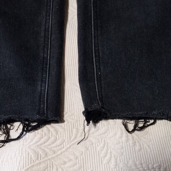 Lattelier Jeans Black Stone Washed Unhemmed Rough Edge (M) 27" - Picture 5 of 16